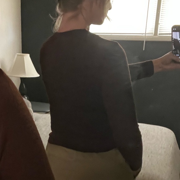 Vintage 60s 70s Beaded Boho Queens Way to Fasion Long Sleeve Fitted Tee - Picture 3 of 13